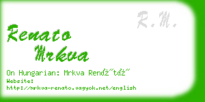 renato mrkva business card